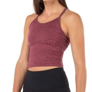 Kyodan Day to Day Incite Bra Tank. Size Medium. Fig Heather color.